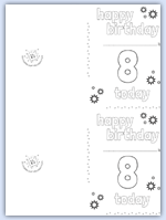 Eighth 8th birthday card printable