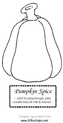 Outline pumpkin spice jar label