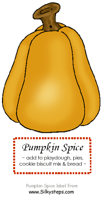 Colour pumpkin spice jar label