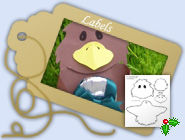 Hang robin gift labels and chocolate treats from your yule tree branches this year ..