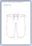 Pyjama outline template - things we wear