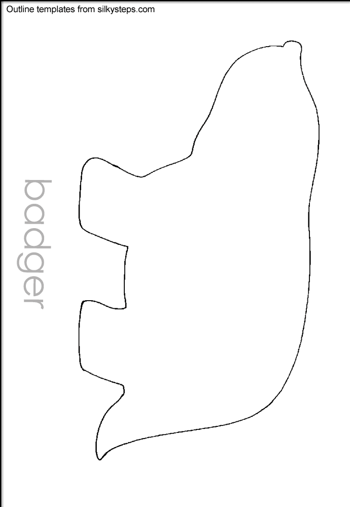 Badger outline template