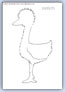 Ostrich bird outline template