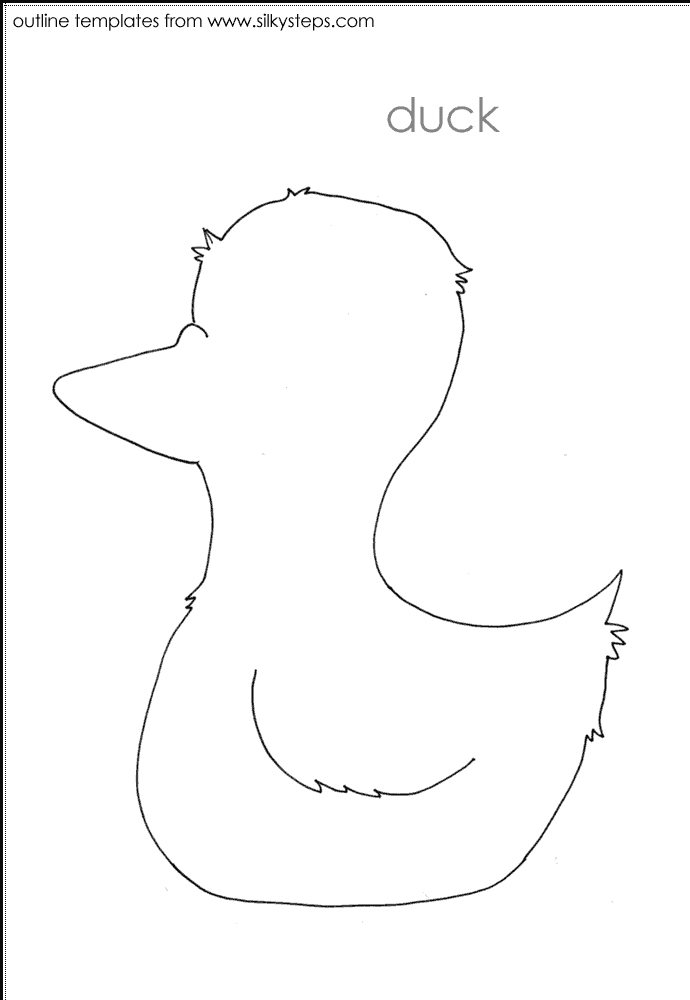 Bird outline template - duck