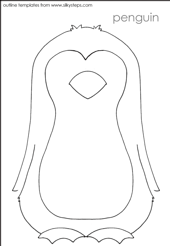 Bird outline template - penguin