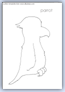 Parrot outline template