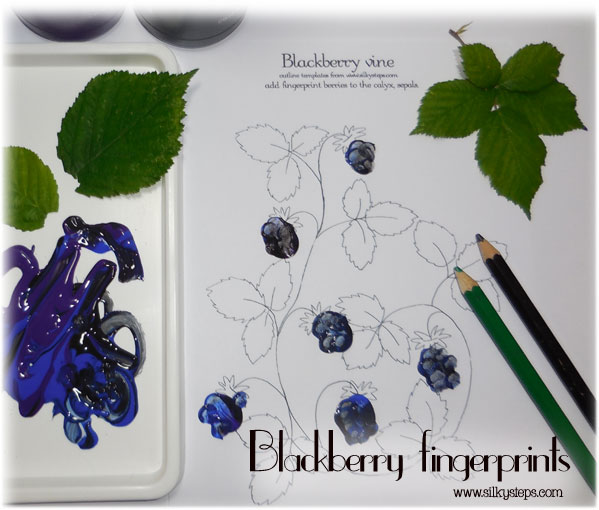 Blackberry finger paint activity