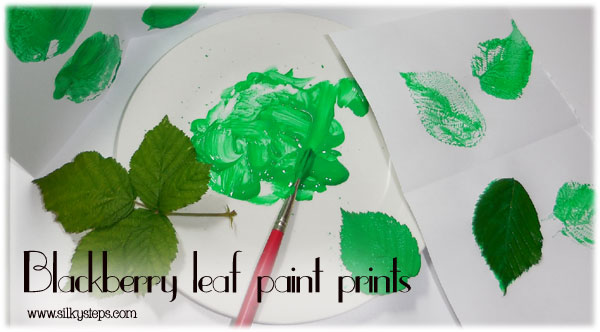 Blackberry leaf painting - impressions and imprints