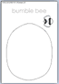Bumble bee hibernation outline template