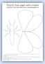 Butterfly finger stick puppet outline template