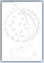 Conker nut and shell outline template