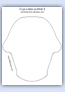 Cucake outline with muffin rise top