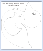 duck duckling outline template