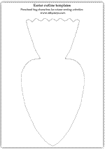 Click to view the full sized Easter carrot outline template