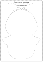 Click to view the full sized Easter chick outline template