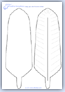 Feather outline and scissor cutting templates