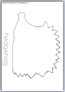 Hedgehog hibernating animal outline template