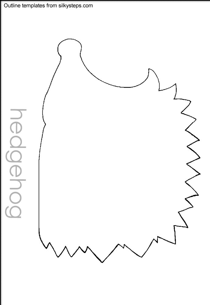 Hedgehog hibernation outline template