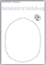 Ladybird outline template activity