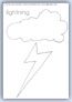 Lightning outline template