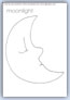 Moonlight outline template
