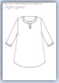 Night dress outline template - things we wear