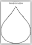 One raindrop outline template printable