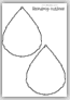 Two raindrop outline templates