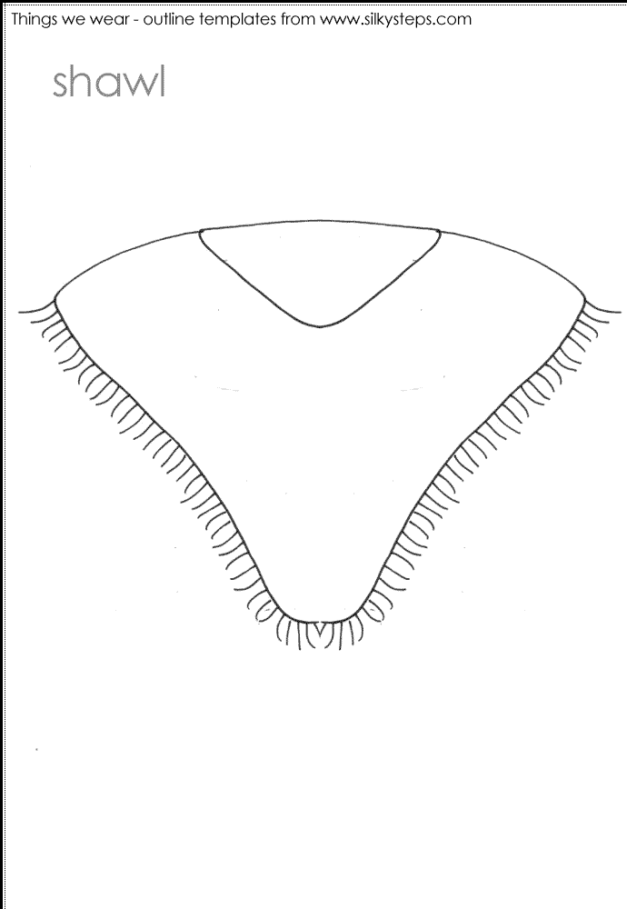 Shawl outline template - preschool activities