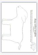 Moulted sheep outline template