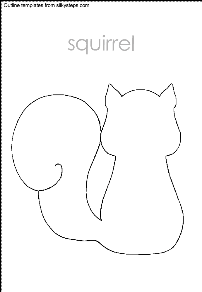Squirrel outline template