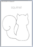 Squirrel outline template