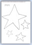 Stars outline template