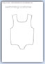 Swimming costume outline template - things we wear