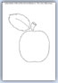 Apple template - stalk and leaf outlines