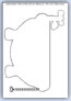 Bath outline drawn template
