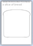 Bread slice template for sandwich, collage and food activities