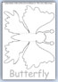 Butterfly - mini beasts outline template