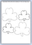 Clover  shamrock leaves - templates for size comparrison