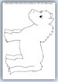 Horse outline drawn template printable