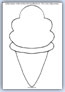 Flavours and icecream - cone template to explore colour and shape