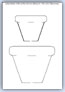 Plant pot outlines templates - soil collage and growing