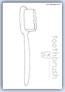 Toothbrush line drawn outline template