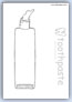 Toothpaste tube outline template