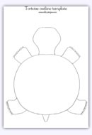 Tottoise outline template printable