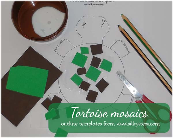 Tortoise mosaic craft activity
