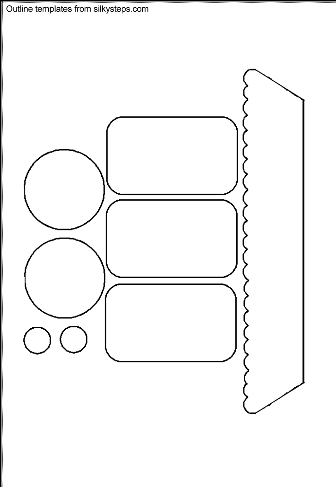 Template pieces for train passenger carriage