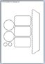 Train passenger carriage template pieces