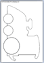 Train engine outline template