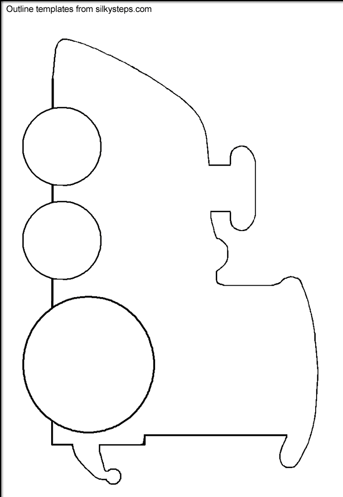 Train engine outline template